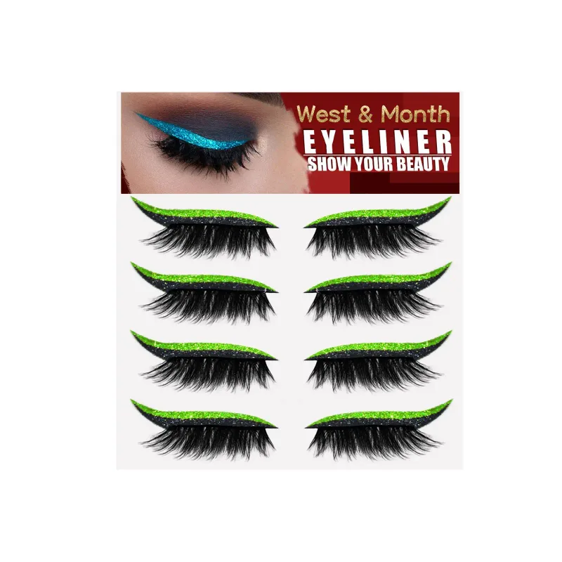 2in1 Eyeshadow Eyeliner Stickers False Eyelashes Waterproof Eyelash Liner Patches Instant Cat Eye Natural Look Party Eye Makeup — image 13