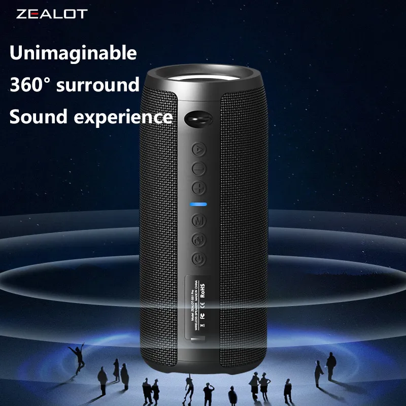 S51 Pro 40W Wireless Speakers Outdoor Portable Subwoofer Speaker 5200mAh Battery 24 Hours Playtime Loud Stereo.