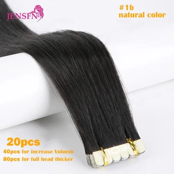 Mini Tape In Hair Extensions 100% Natural Human Hair Remy Quality Straight Seamless PU Tape Ins Brown blonde For Salon — image 8
