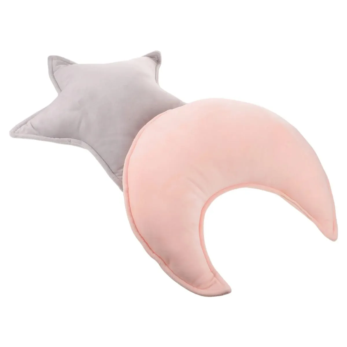 2Pcs Moon and Star Pillows Baby Room Cushions Soft Decorative Nursery Throw Pillow Crib Decoration Pillow for Bedroom Living