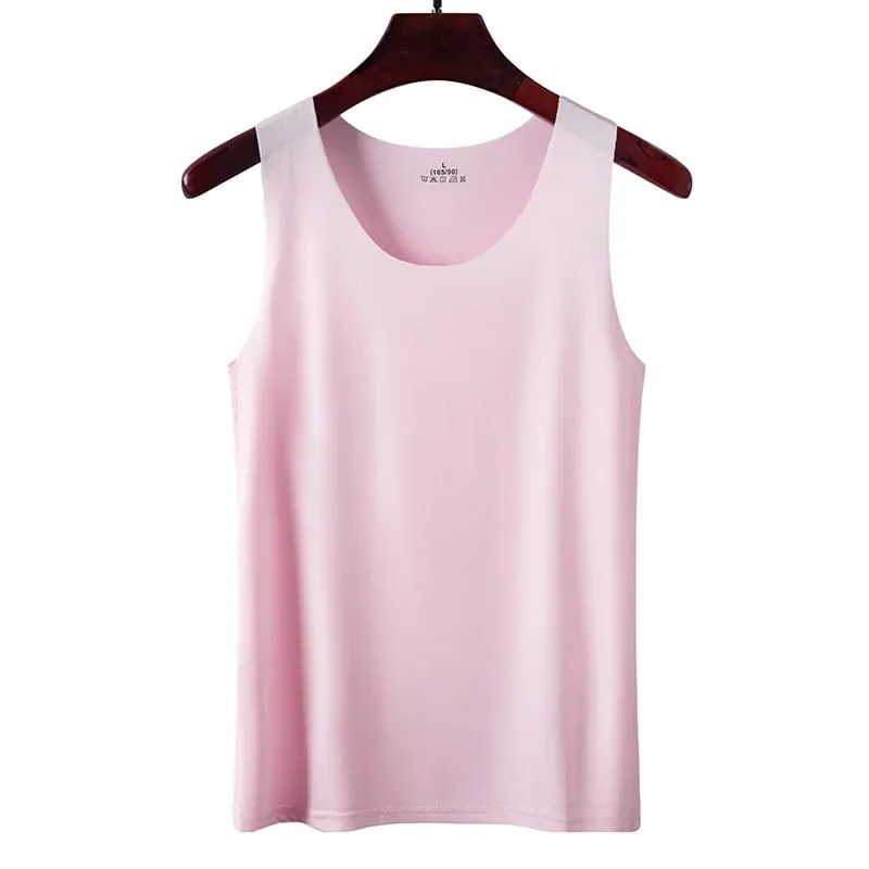 1pcs Ice Silk Tank Tops Seamless Mens Vest Sleeveless Sport Bodysuit Vest Clothing Women Casual Summer Tank Undershirts Cool Gym — image 14
