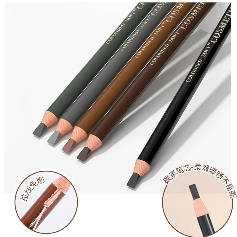 5 ชิ้น/เซ็ตดินสอเขียนคิ้วแต่งหน้าสีน้ำตาล Eyebrow Enhancers เครื่องสำอางค์ Art กันน้ำดินสอ Tint สเตอริโอประเภทเครื่องมือความงามราคาถูก — image 2