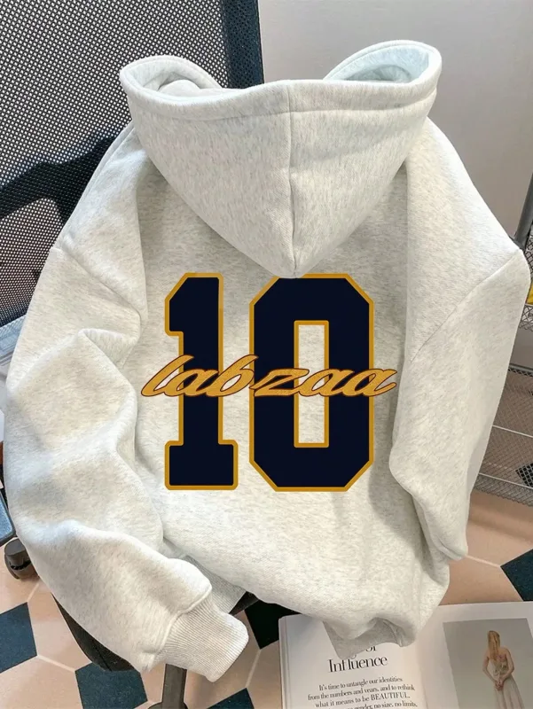 Autumn winter men's and women's kangaroo pocket hooded long sleeved hoodie with multiple prints trendy and fashionable hip-hop — image 3