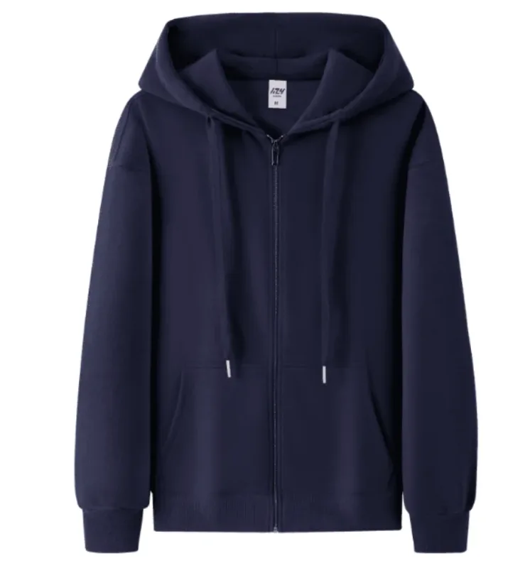 Hoodie Fesyen, Hoodie, Jaket Zip Tersuai, Cardigan, Logo Bercetak, Logo Bersulam, Pakaian Kapas Tulen Lelaki dan Wanita