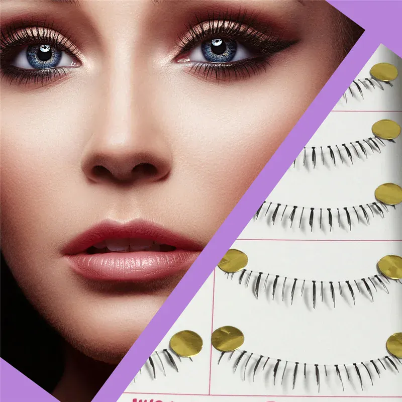10 Pairs Fake Soft Lower Eyelashes Handmade Bottom Eye Lashes Lower False Eyelashes Clear Band Bottom Lashes