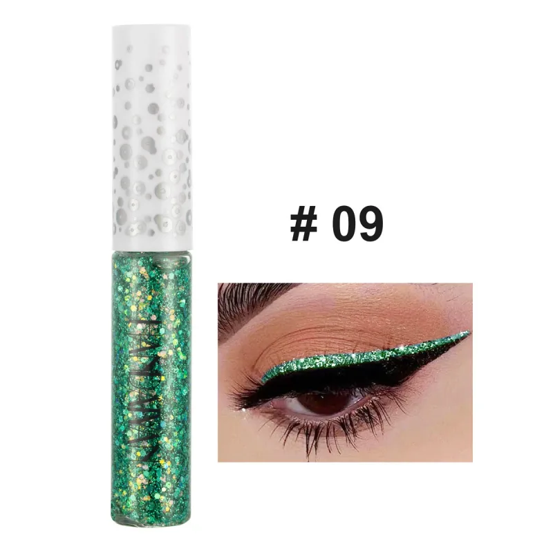 12 Colors Shiny Eye Liners Pigment Silver Rose Gold Color Glitter Liquid Eyeliner Metallic Colorful Makeup For Women — image 18