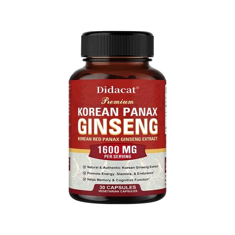 Korean Red Ginseng Capsules | Powerful Ginsenosides To Boost Energy Focus Stamina Vitality and Strengthen The Immune System