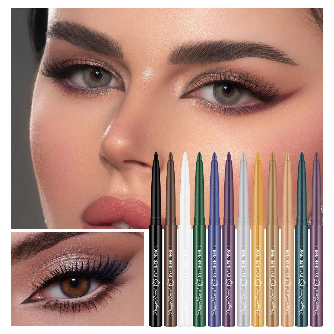 Waterproof Black Brown Eyeliner Gel Pencil Matte Smooth Quick Dry Easy Wear Pearlescent Eyeshadow Eye Liner Pen Makeup for Eyes — image 4