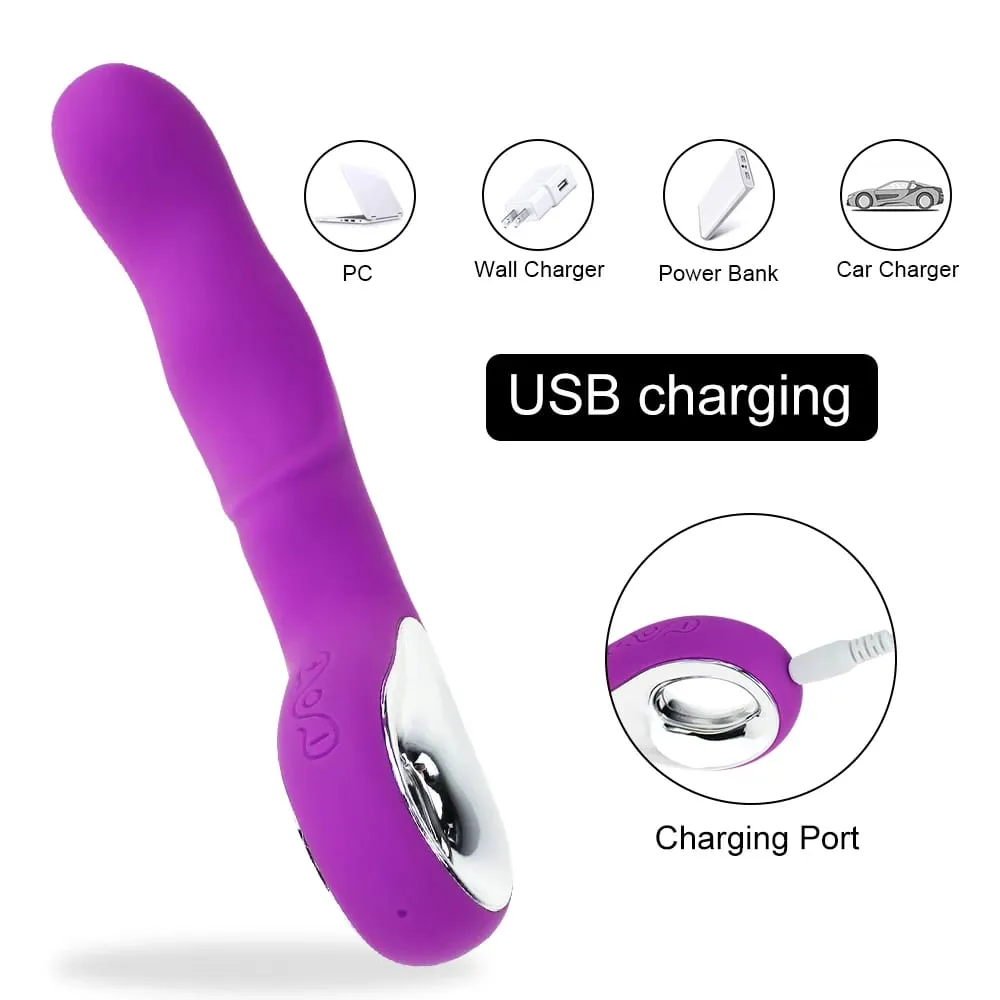 G Spot Dildo Vibrator G Spot Vaginal Stimulator Clitoris Pussy Massager Waterproof Magic Wand Rechargeable Sex Toy para sa mga Babae — image 5
