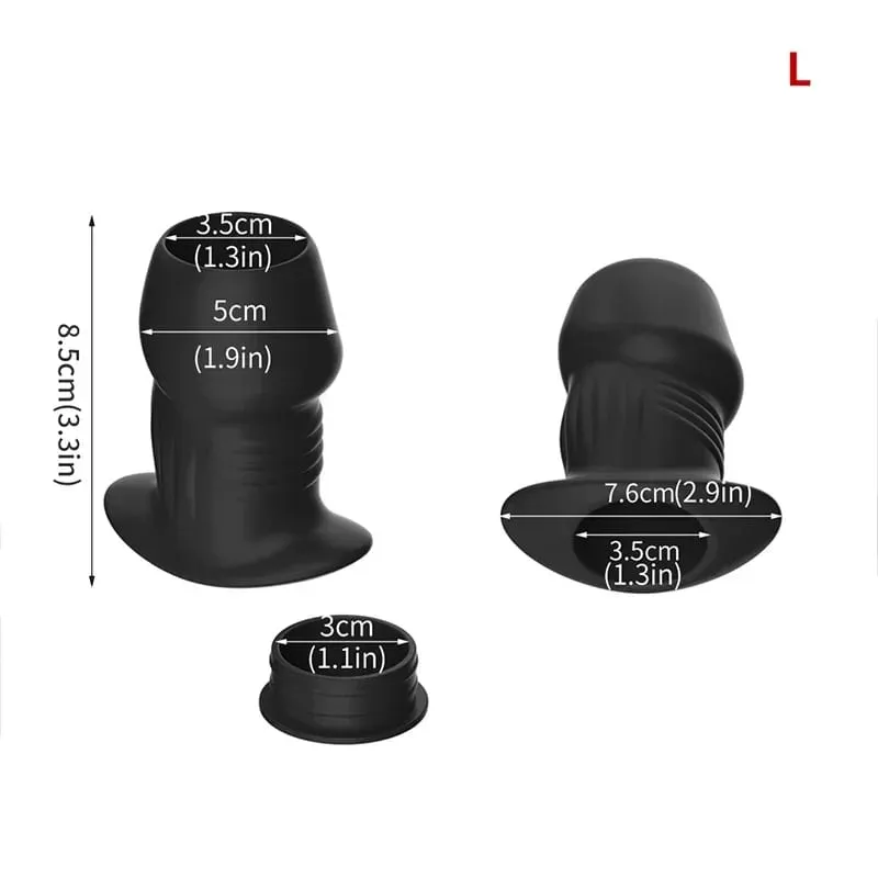 Hollow Silicone Anal Bead Butt Plug Anus Dilator Tunnel Expansion Enema Prostate Massage Mga Sex Toys para sa Babae Mga Lalaki Masturbesyon — image 9