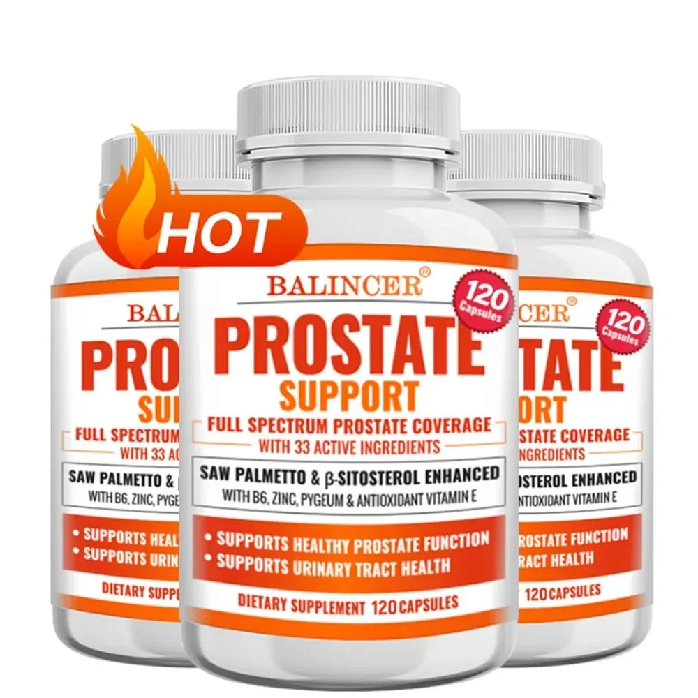 Prostate Supplements Saw Palmetto Prostate Health Support with 33 Ingredients for Healthy Urination Frequency & Improve Sleep — image 1