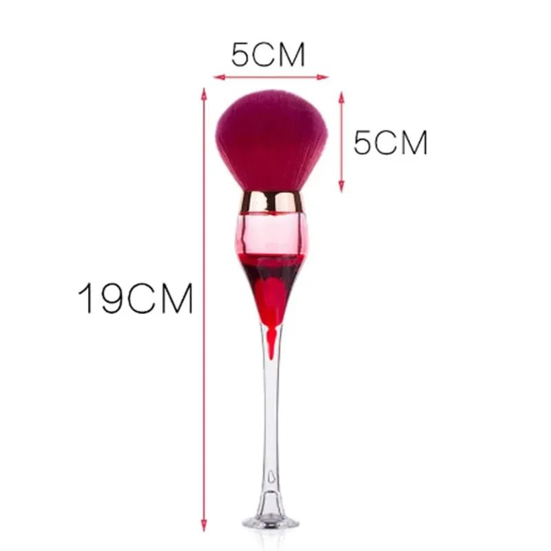 1pc Wine Glass Makeup Brush Professional Foundation Powder Blush Brush Soft Cosmetic Brushes Make Up Accessories Beauty Tools — image 6