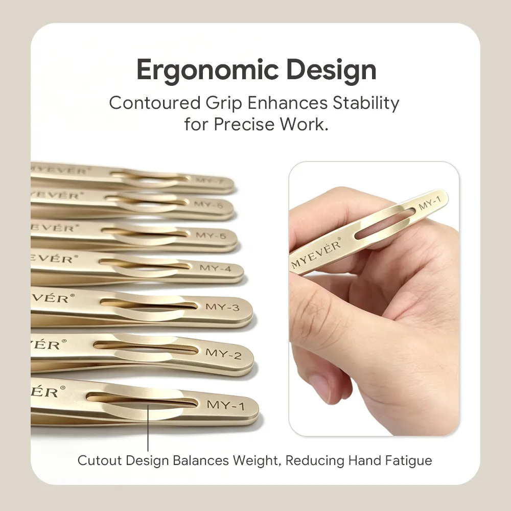 Anti-Slip Eyelash Extension Tweezers Steel High-Density Fiber Tip Eyelash & Eyebrow Professional Precision Makeup Tools — image 5