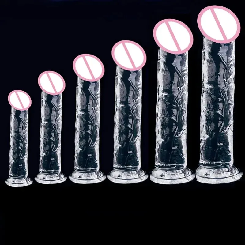 7 Sizes Realistic Clear Dildo XL Silicone Penis with Suction Cup Plugs for Women Masturbation Anal Adults Gay Sex Toys 18 G-spot — image 1