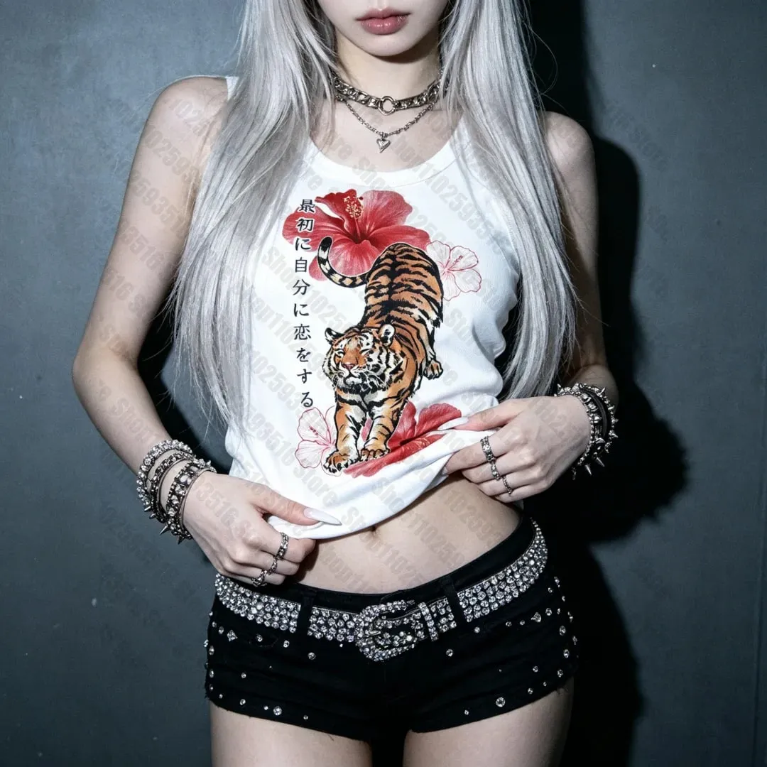 Gothic Clothes Women Tops Women's Cropped Vintage Clothing Crop Tops Y2k Top Tanks & Camis Summer Trashy Y2k 2000s Emo Harajuku — image 6