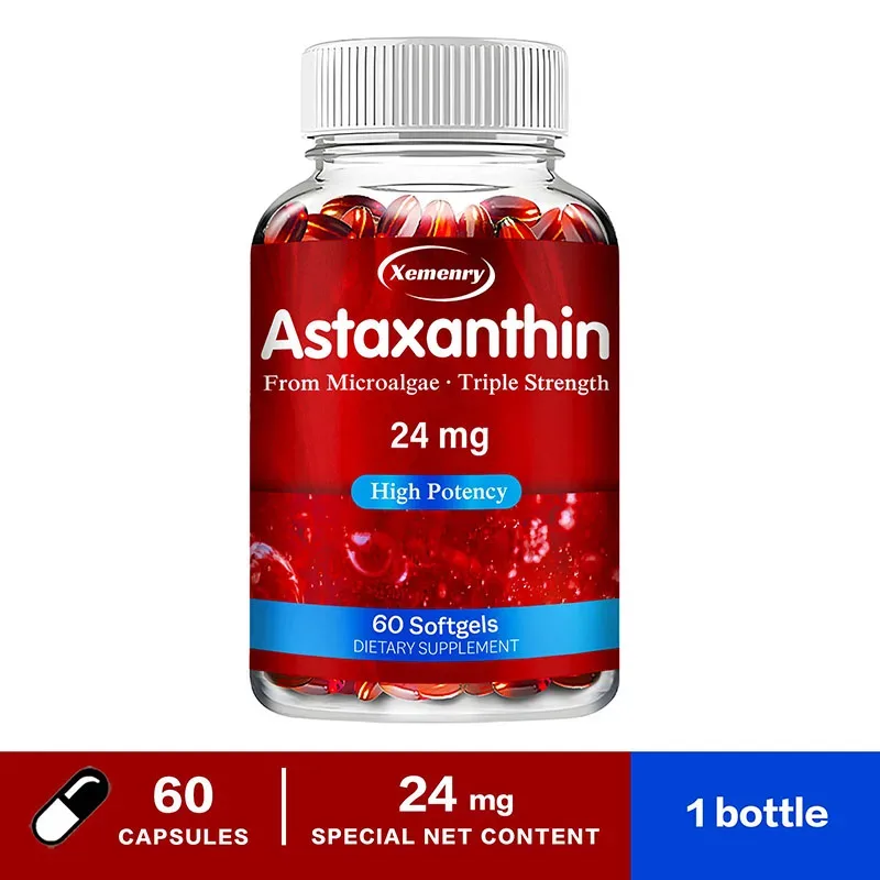 Astaxanthin Capsules Promotes Cardiovascular Health Accelerates Metabolism Antioxidant Supplement Skin Healty — image 11
