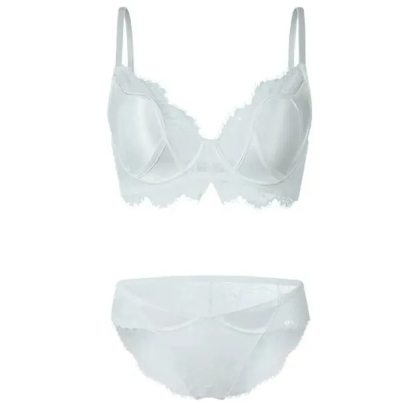 Satin Lace Push Up Bra Women Sexy Thin Breathable Minimizer Full Coverage Anti Sagging Wireless Lift Lingerie 32-38AB — image 8