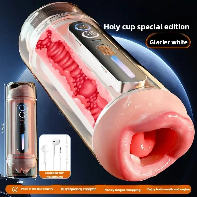 Male Masturbator Toys Automatic Sucking Masturbation Cup For Men Deep Throat Oral Vagina Suction Blowjob Vibrating Sex Machine