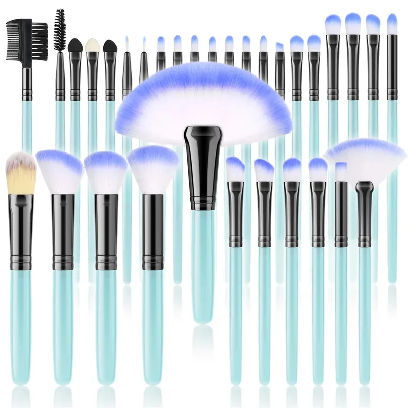 32Pc Makeup Brush Set Cosmetic Tools for Powder Eye Shadow Foundation Blush Blending Beauty Makeup Brush Kit for Makeup Starters — image 33