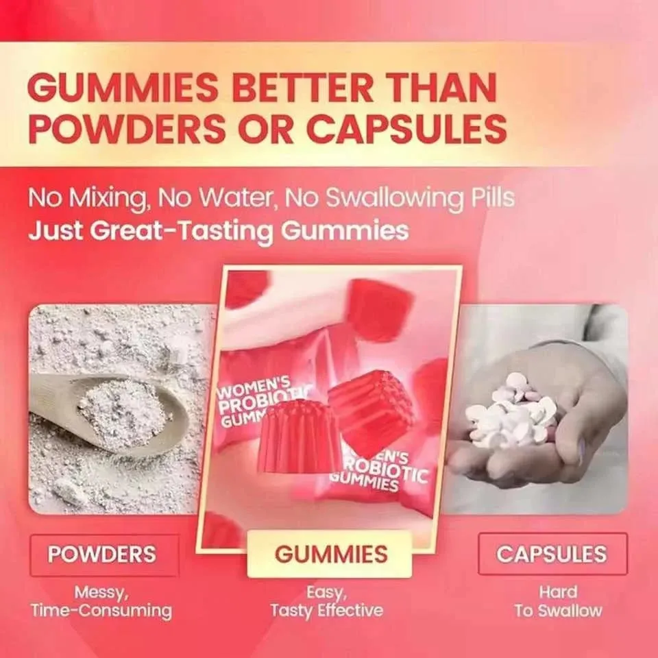 Women Probiotic Gummies With Cranberry For Vaginal & Urinary Health Digestive Health Support Berry Flavor Dietary Supplement — image 4
