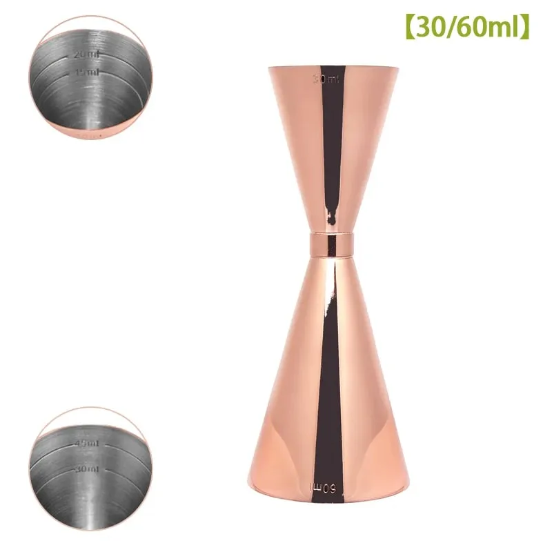 30/45/60/90ml Measuring Cup 304 Stainless Steel Measure Cup Cocktail Shot Drink Spirit Jigger Mixed Beaker Liquid Measuring Cups
