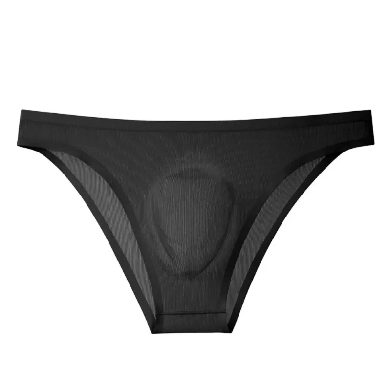 Comfortable Ice Silk Men's Triangle Panties Breathable Large Size Men Thin Briefs Lingerie Underpants Underwear for Men Men