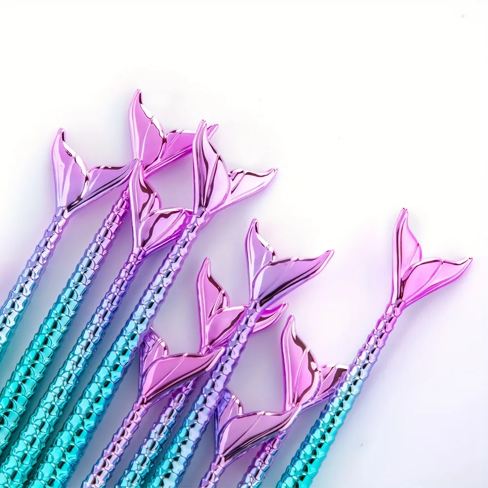1/10Pcs Makeup Brushes Set -3D Mermaid Makeup Brush Eyeshadow Brushes Cosmetic Brushes Eyeshadow Eyeliner Blush Concealer — image 4