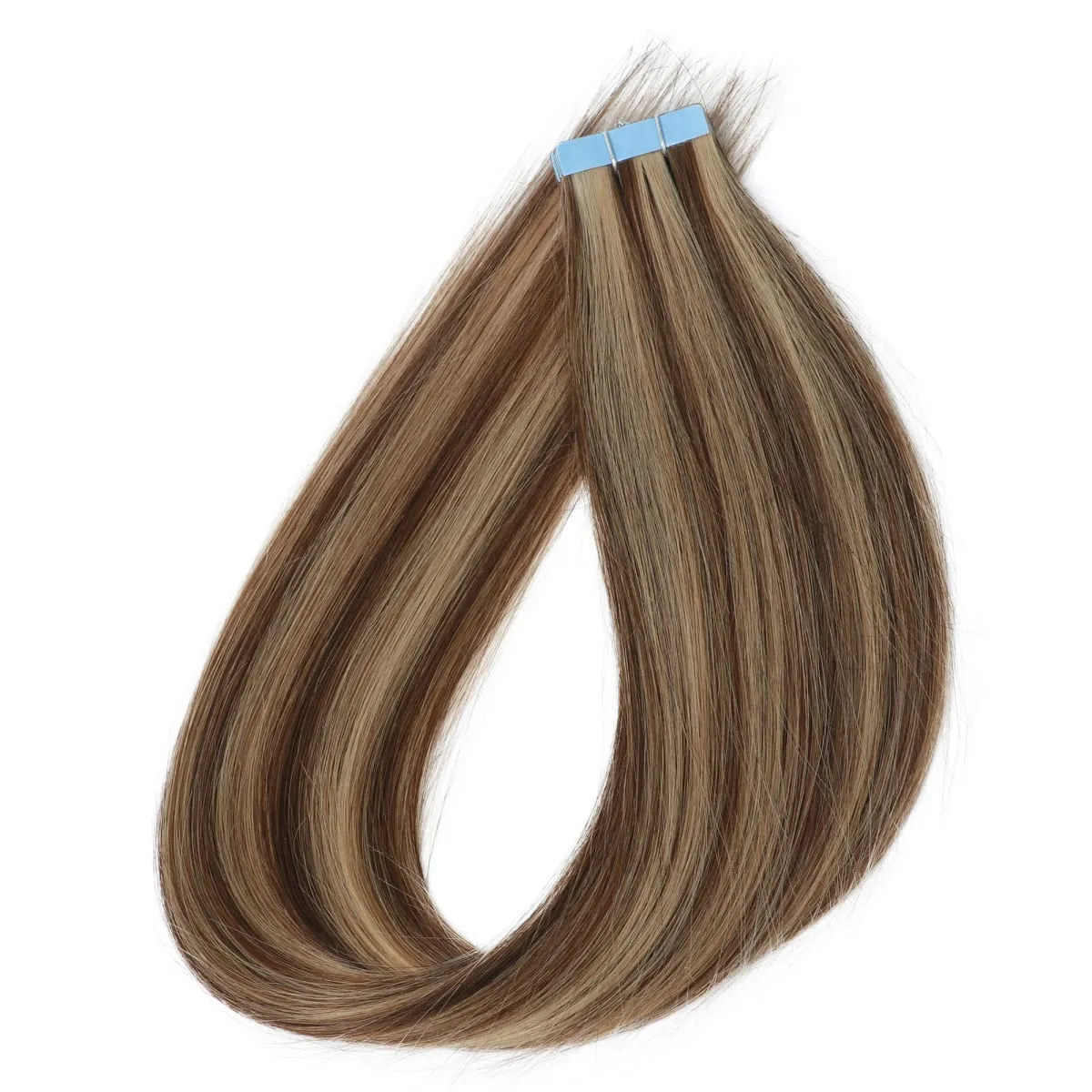 MRS Hair 4x0.8cm HAIR Tape in Hair Extensions Human Hair Natural Real Skin Weft Adhesive Tape Ins 20pcs
