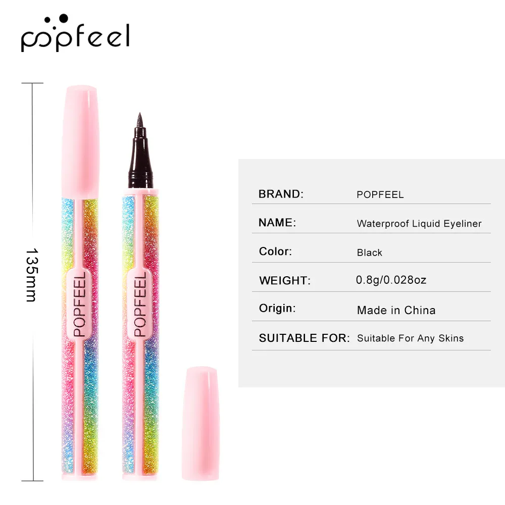 Penna eyeliner liquida nera Popfeel più venduta per trucco da donna, matita per eyeliner liscia, a lunga durata, ad asciugatura rapida, cosmetica nuova — image 6