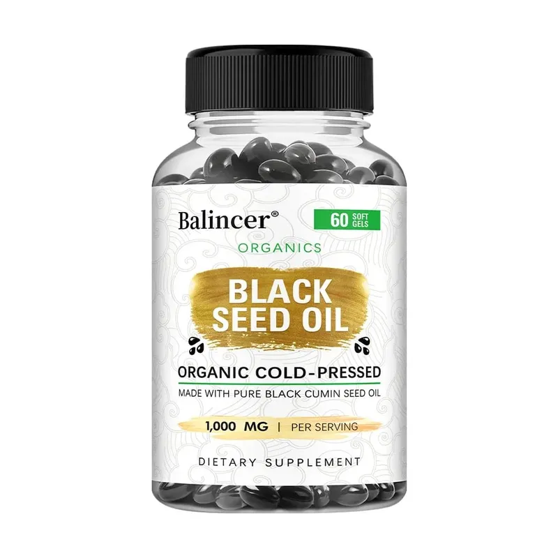 Black Seed Oil Capsules 1000mg - Help Digestive Health Immune Support & Brain Function Antioxidant 120 Capsules — image 9