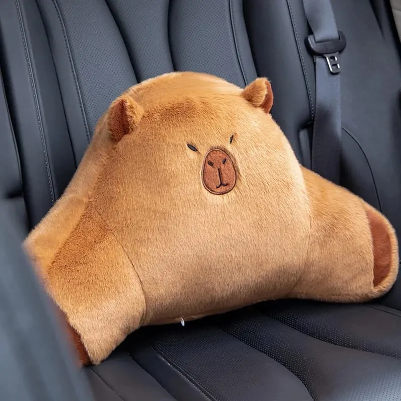 50cm Cute Capybara Cushion Comfortable Car Lumbar Support Pillow Lumbar Backrest Cushion Suitable For Home And Office Use — image 5