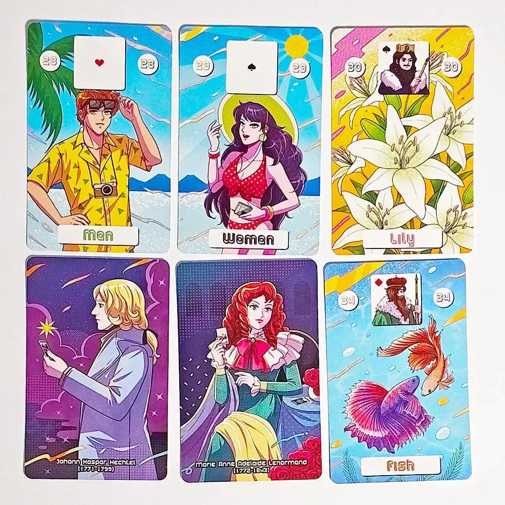 Back To The 80's Lenormand Deck 9*6cm Printed on 350GSM Double-embossed Cardstock 36 Pcs Lenormand Cards + 2 Special Cards — image 8