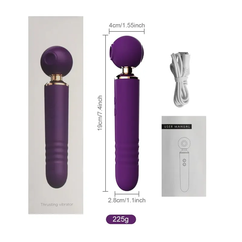 Magic Av Wand Massager Dildo Masturbatore Clitoride Stimolazione del capezzolo Giocattoli del sesso in silicone Vibratore Donne Stimolatori vaginali del punto G