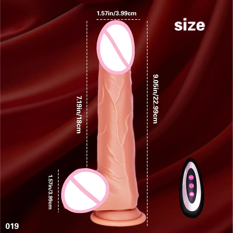 Thrusting Realistic Dildo Sex Toys Heating Thick Anal Dildos Telescopic Vibrating Modes Adult Sex Toys for Men Women Couple 18+ — image 7