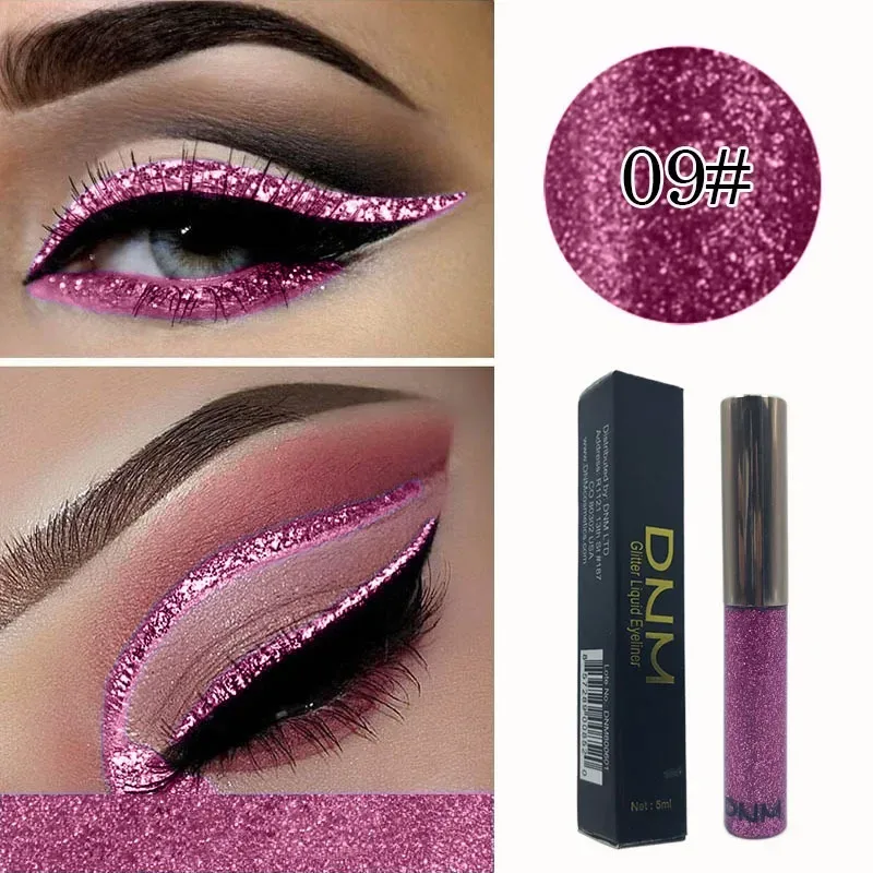 16 Colors Diamond Liquid Eyeliner Professional Silver Green Shiny Eyes Flash Long-lasting Liquid Glitter Eye Liner Beauty Makeup