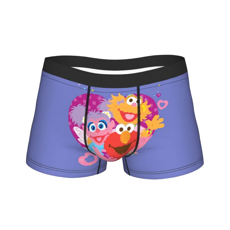 S-Sesames Streets Tango Elmo & Grover Pakaian Dalam Lelaki Seluar Pendek Seluar Dalam Lucu Boxershorts Kualiti Customs Seluar Dalam Besar