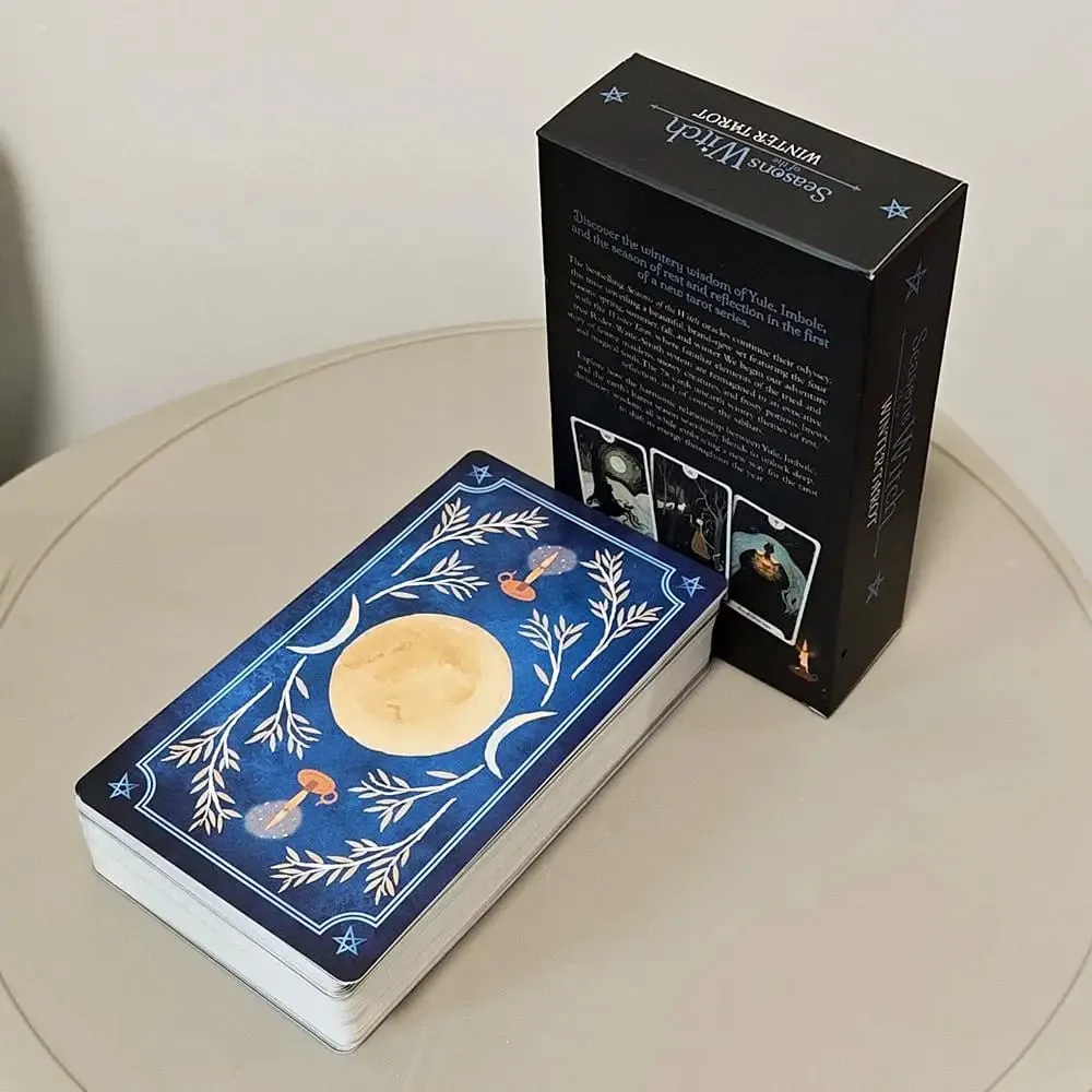 Seasons of The Witch: Winter Tarot Deck 12*7cm A Journey Through Yule and Imbolc 78 Cards Printed on Double-embossed Cardstock — image 8