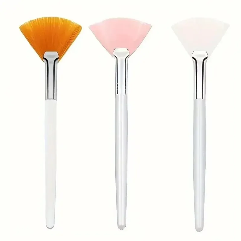 3/6/12pcs Practical Facial Brushes Fan Shape Brush Flat Head Face Mask Applicator Soft Portable Mask Brushes Cosmetic Tools — image 10