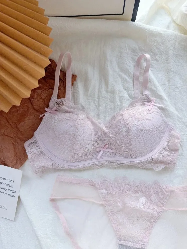 Cute Red Bra and Panty Set Women Comfortable No Wire Push Up Lingerie Sexy Bridal Wedding Lingerie Set Girls Birthday Present — image 2