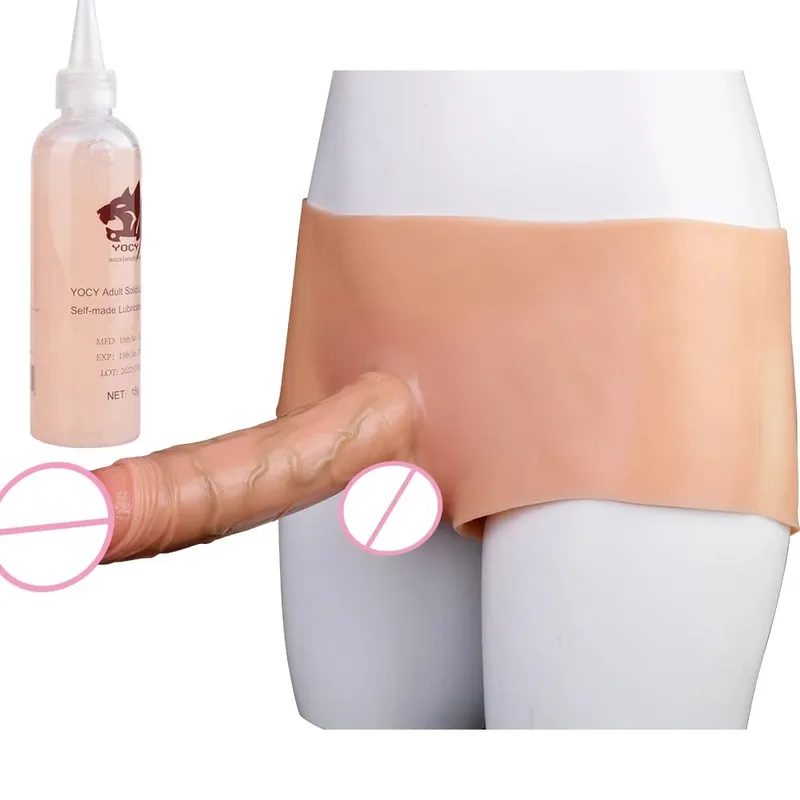 Silicone Strapon Lifelike Dildo Pants Wearable Solid Large Penis Sex Toys For Women Lesbian Couple Sex