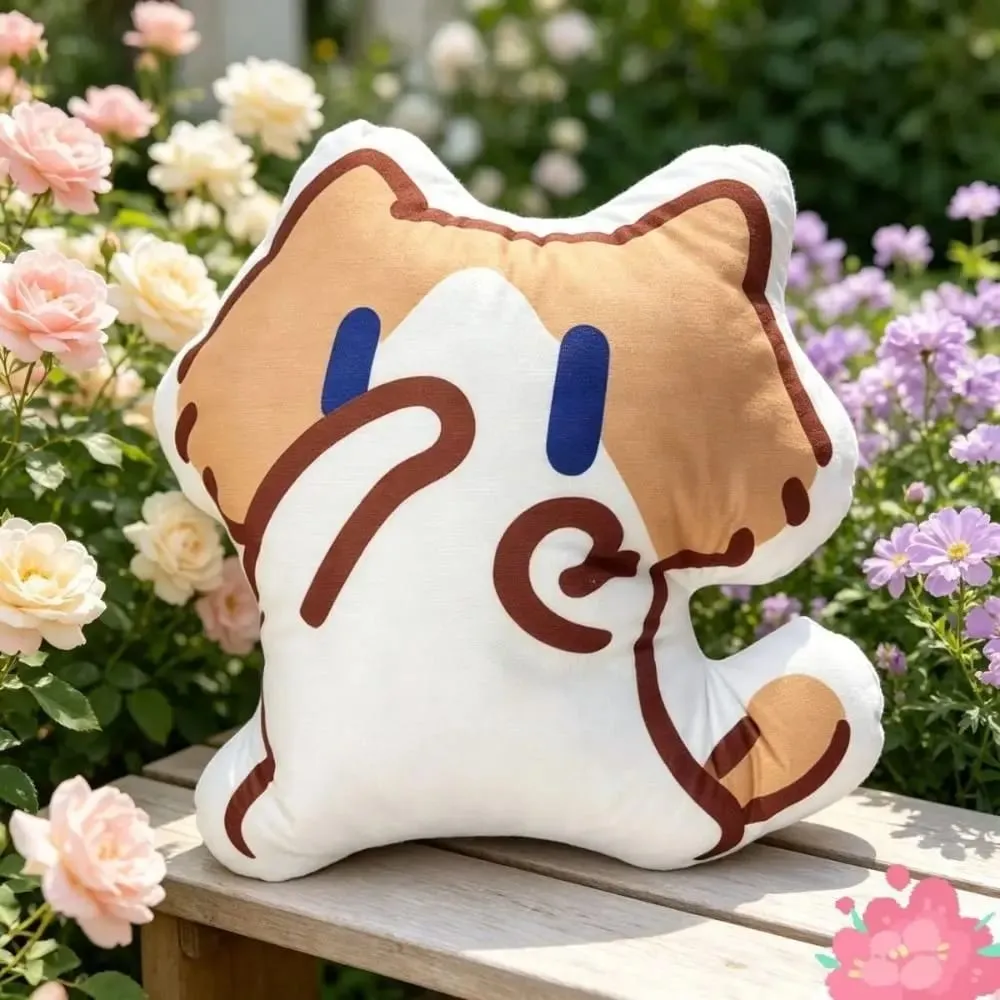 Cute Soft Monthly Salary Cat Plush Sofa Decor Home Ornament Cat Plush Throw Pillow Cartoon Cushion Cat Stuffed Pillow — image 8