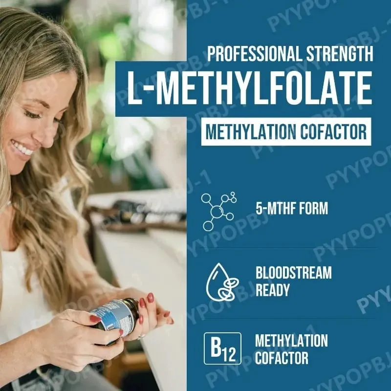 L Methylfolate 5 MTHF 15mg Plus Methyl B12 Vitamin B9 Active Form Nutritional Supplement 60 Capsules — image 2