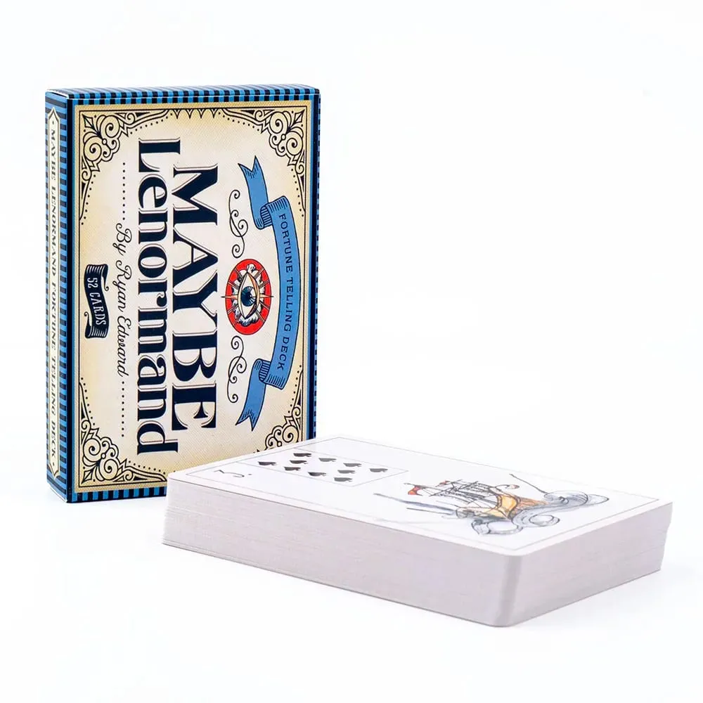 Maybe Lenormand 52 Cards Deck - Αρχάριος-Friendly Fate Divination Tarot for Fortune Telling Party Επιτραπέζιο παιχνίδι 9,7x6,3cm — image 4