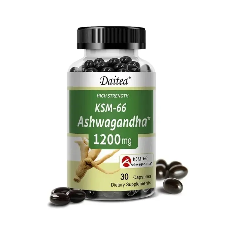 Organic KSM-66 Ashwagandha Root Extract Stress Relief Mood Support & Natural Immune Boost Sleep Health