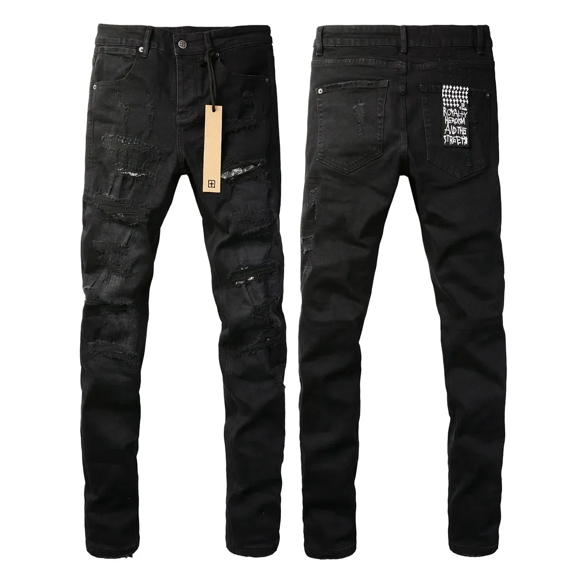 2026 New Arriva Men's Premium White Skinny Jeans Clean Fit Denim Pants High Street Fashion Trousers — image 14