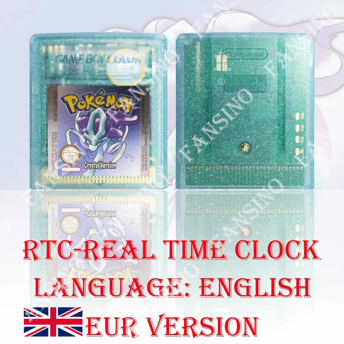 GB/GBC Real Time Clock Pokemon Crystal/Gold/Silver Version Video Game Cartridge with Battery USA/NOE/FRA/ESP/ITA Version — image 12