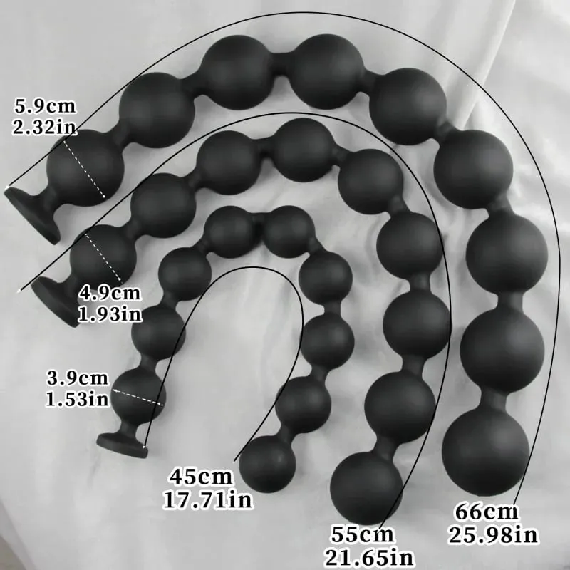 Silicone Anal Beads Dilator Huge Annals Balls Ass Anus But Butt Plug Anal Plug Buttplug Analsex Long Anal Sex Toys for Men Women — image 2