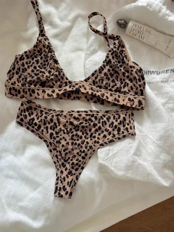 Lace Bra Set Woman Adjusted-strap Seamless Bras+Low Waist Panties Female Casual Simple Solid High Elasticity Lingerie Sets — image 12