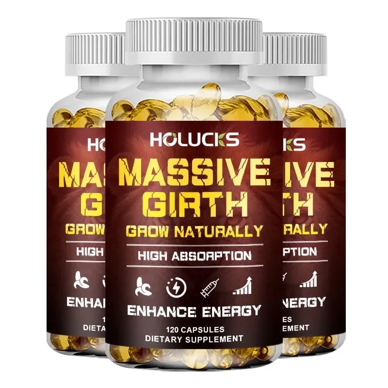 Massive Girth Capsules with Tribulus Maca Ginseng Increase Size Stamina Endurance Peak Physical Performance & Confidence