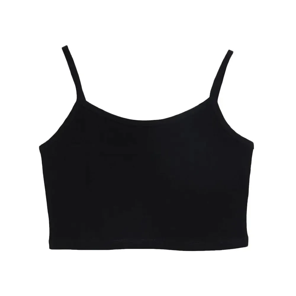 Casual U Neck Summer Tank Tops Slim Sleeveless Cami Top Shirt Underwear Camisoles Fitted Tops for Women — image 5